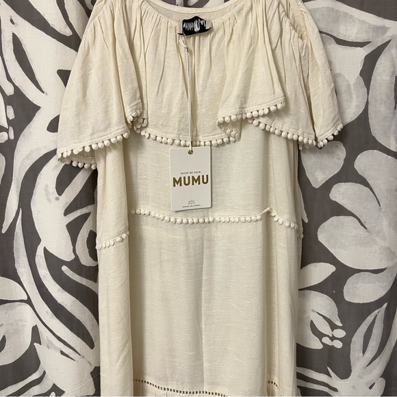 NWT Mumu Ambrose Midi White Dress - Picture 10 of 11